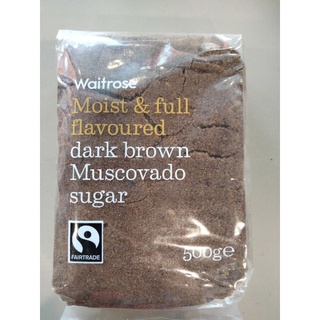 Waitrose Dark Brown Muscovado Sugar น้ำตาลทรายแดงเข้ม ชนิดผง เวทโทรส 500กรัม