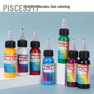 Pisces317 หมึกสักร่างกาย ติดทนนาน 30 มล. X 7 ชิ้น