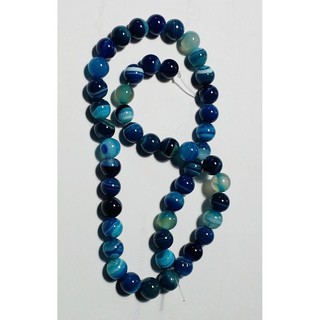 หินบลูอาเกตส์ Blue Agate ขนาด 8 mm.