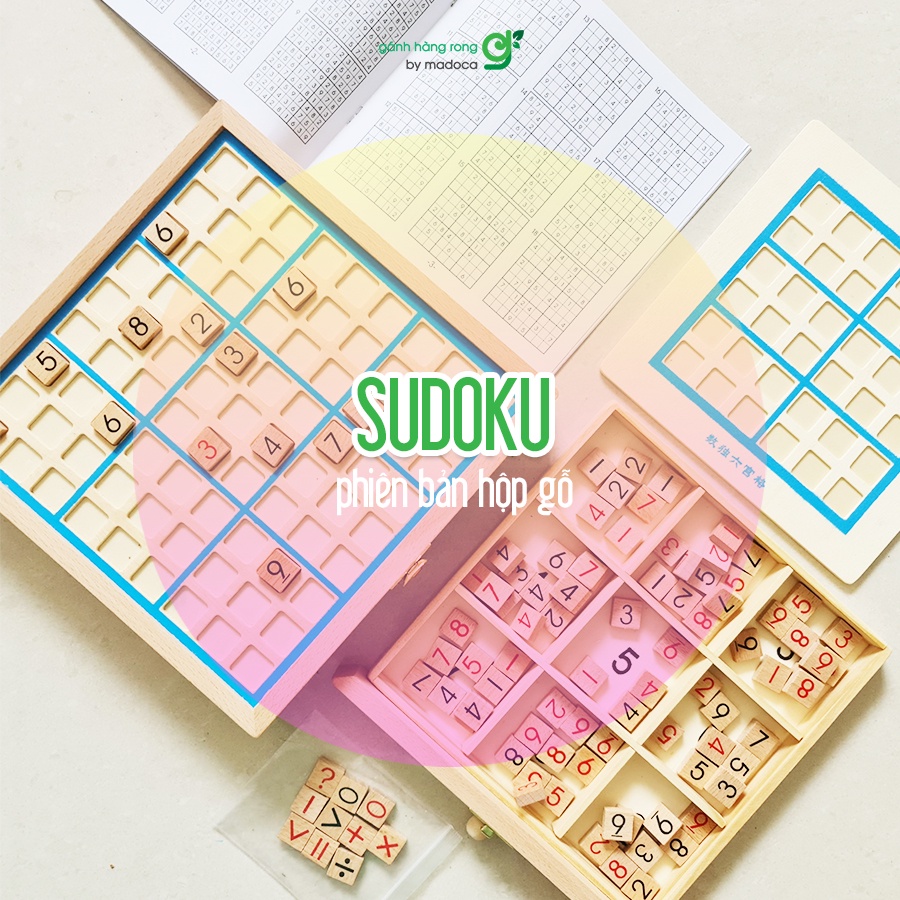 กล่องไม้เกมทางปัญญา Sudoku 1 BGS1 เกมกระดานผ่อนคลาย
