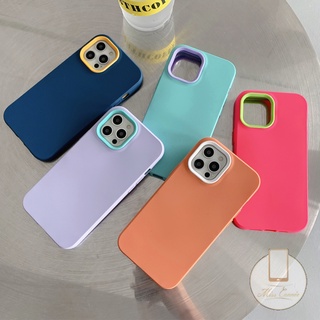 iPhone 11 13 Pro Fashion Colorful 3 in 1 Shockproof Phone Case For iPhone 12 13 Pro Max 11 6 6S 7 8 Plus X XR XS Max Cover Solid Color Silicone Cases