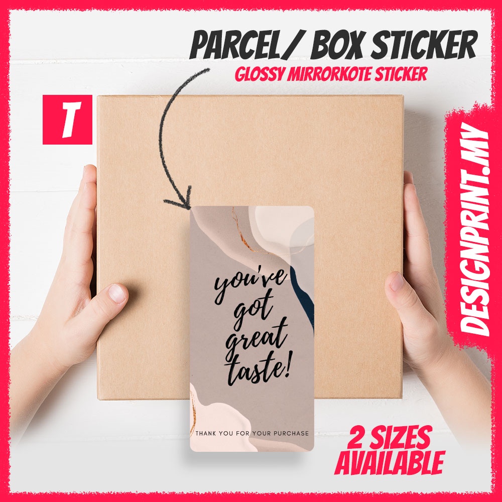 Thank You Sticker for Box Packaging Fragile | Stiker Terima Kasih Pembungkusan Kotak T