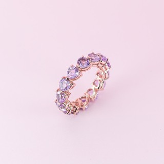 แหวนหัวใจรอบวง พลอย Amethyst Eternity ring