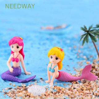 Needway ตุ๊กตาตกแต่งตู้ปลา รูปนางเงือก ขนาดเล็ก น่ารัก สำหรับการตกแต่งตู้ปลา