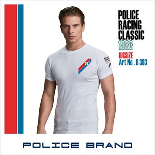 POLICE เสื้อยืดคอกลม  Slim fit ทรงพอดีตัว  ขาว,ดำ,เทา  ผุ้ชาย/ผู้หญิง ( รหัส : F587,B393,X124 )