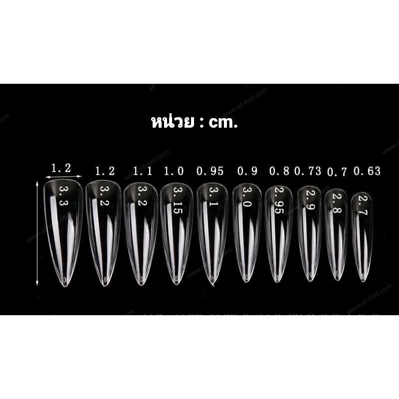 เล็บปลอม เล็บเกาหลี iBeautyLead ทรง Stiletto แบบยาว 500ชิ้น