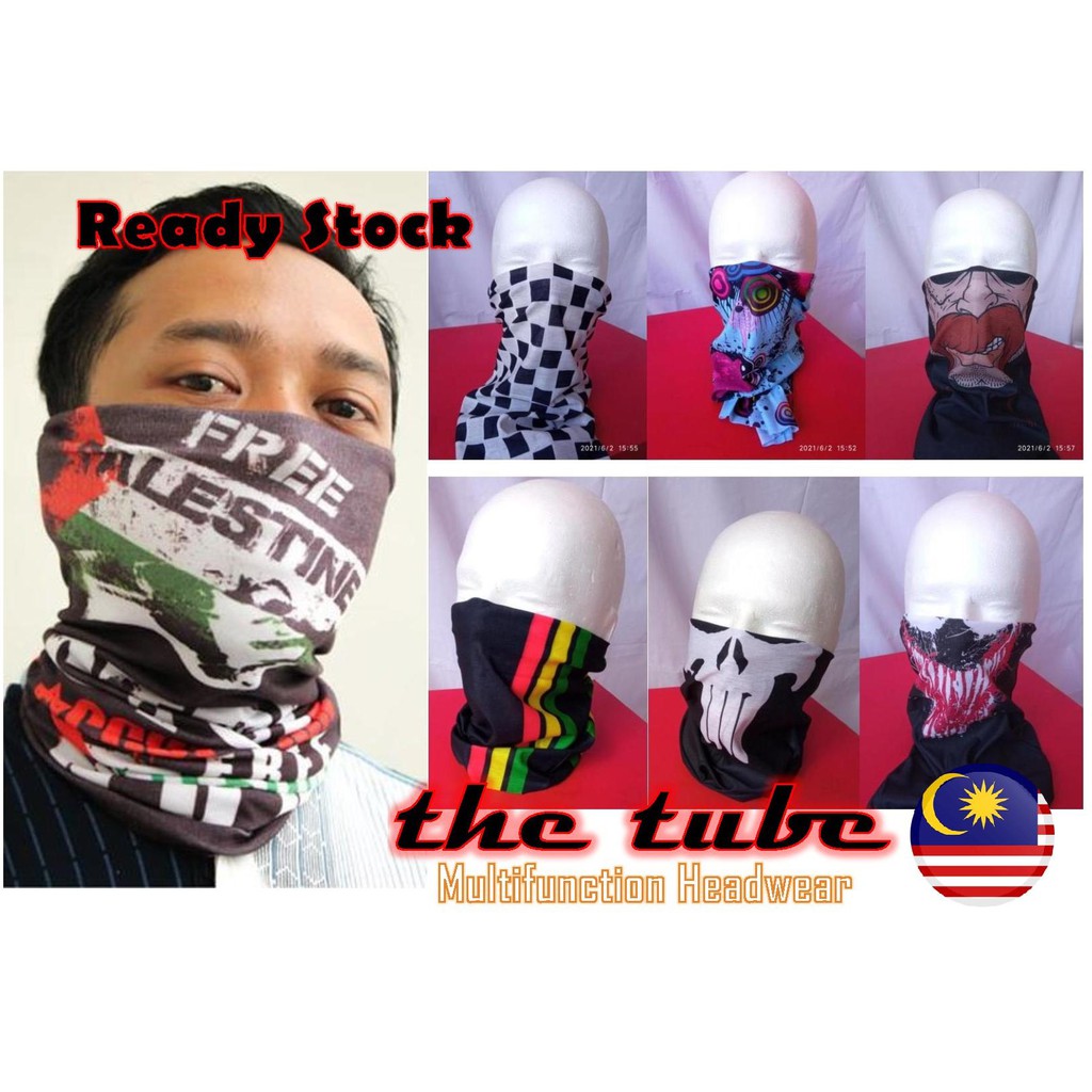 Buff Bandana Topeng Muka Face Mask Ghost Skull Skeleton Scarf Mask