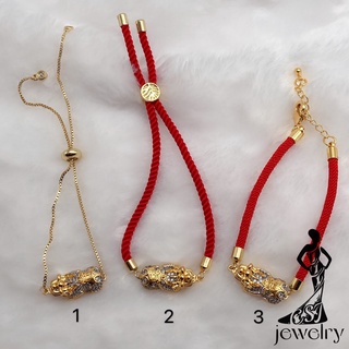 CSJ Jewelry ด้ายแดงรุ่นใหม่รับโชคปี สายคล้องมือสามแบบ เสริมความรัก ค้าขาย  ปี่เซียะรับทรัพย์ มีพลอยสีขาว สวยโชคดี