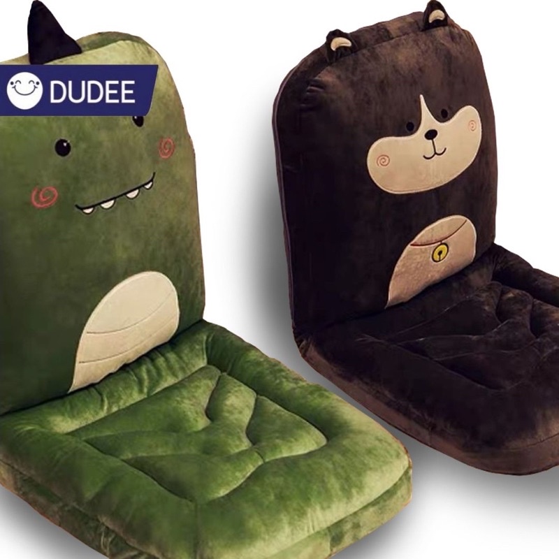 DUDEE เก้าอี้สไตล์ญี่ปุ่นญี่ปุ่นรุ่นหนา ลายการ์ตูน หนานุ่มสบาย 110*45*10cm ปรับได้5ระดับ ถอดซักทำความสะอาดได้