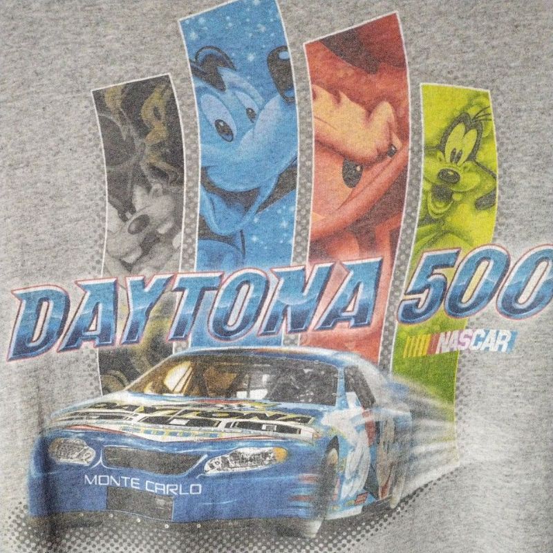 เสื้อยืดมือสอง Vintage Usa NASCAR Daytona 500 X Disney ⭐Rare⭐Size XL.อก23.5/ยาว28
