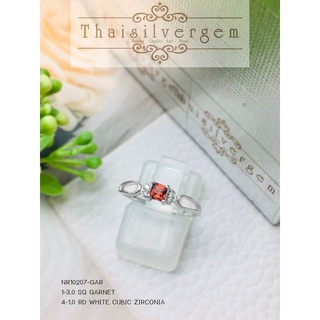 TSGjewelry🌸แหวนเงินแท้ 925 ชุบทองคำขาว🌸พลอยแท้🌸รุ่น NR10207