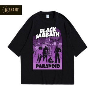 เสื้อยืดผ้าฝ้ายพิมพ์ลายขายดี เสื้อยืด SABBATH สีดํา - PARANOID | เสื้อยืด โลหะ PUNK | เสื้อยืด สีดํา | เสื้อยืด พิมพ์ลาย