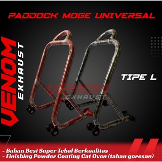 Standar Paddock Pedok Motor Universal CRF KLX CBR150 NINJA R RR SS 250 VIXION TIPE L Bahan Tebal Kuat