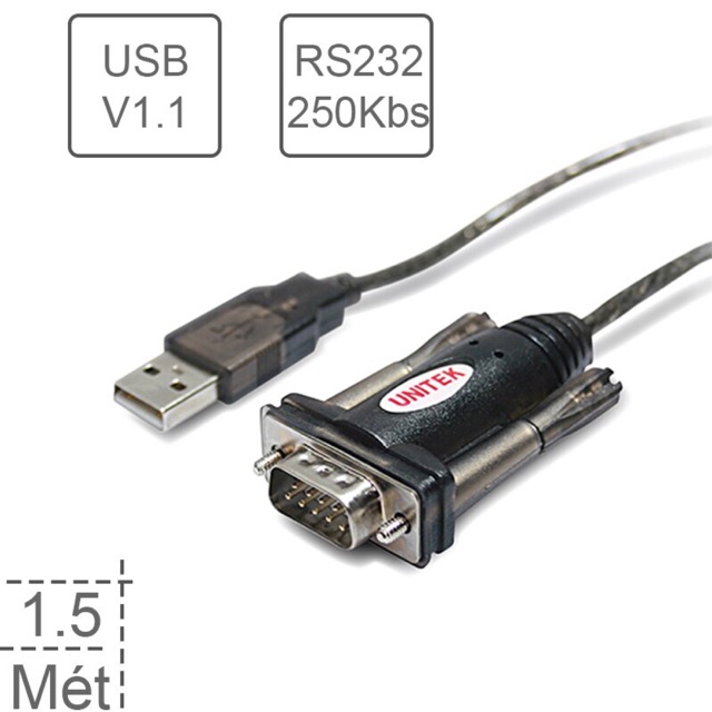 UNITEK Y-105 สาย USB เป็น COM9/RS232 1.5 เมตร