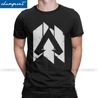 ผ้าฝ้าย 100%เสื้อยืดคอกลม พิมพ์ลาย Apex Legends Banner Distressed Novelty Pathfinder Bangalore 80s Game สําหรับผู้ชายS-3