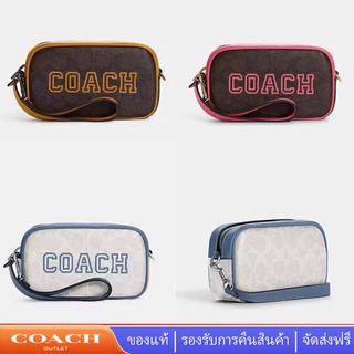 Coach CB851 851 รูปแบบคลาสสิกซิป/กระเป๋าสะพายผู้หญิง/หนัง/กระเป๋าสะพายข้าง/กระเป๋าสะพาย