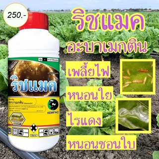 อะบาเม็กติน (abamectin) 1.8% W/V EC ริชแพค สูตรน้ำใส ขนาด 1 ลิตร หนอนร้ายตายสนิท เพลี้ยไฟ หนอน ฯลฯ