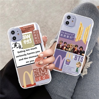 เคสโทรศัพท์มือถือ ซิลิโคนนิ่ม ใส กันกระแทก ลาย McDonalds Burger Big Mac สําหรับ iPhone 14 13 12 11 Pro Promax 14Plus mini X XS XR XSMAX 6 6s 6plus 6splus 7 8 SE2020 7plus 8Plus