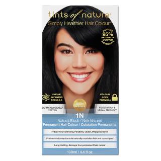 Tints of Nature 1N Natural Black - Permanent Hair Colour น้ำยาย้อมผมสีดำออร์แกนิค (130ml)