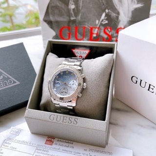 💰NEW Guess ตัวเรือนและสายสเลสหน้าปัด 38 มิล สินค้ามือ 1 พร้อมกล่องและใบประกันศูนย์ CMG