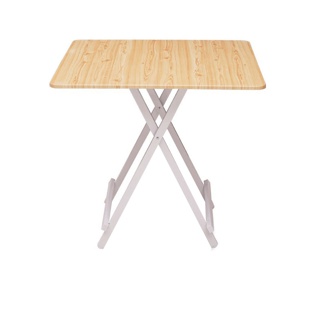 โต๊ะ โต๊ะคอม โต๊ะวางของ [80x80x74ซม.] โต๊ะอเนกประสงค์ โต๊ะเขียนหนังสือ โต๊ะพับอเนกประสงค์ โต๊ะไม้ พับครึ่งตรงกลางได้ จัดเก็บง่ B-003