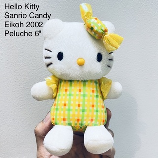 #ตุ๊กตา เฮลโหล #คิตตี้ #ชุดลูกกวาด #แต่งตัว #ลิขสิทธิ์แท้ #6นิ้ว Hello Kitty Sanrio Candy Eikoh 2002 Peluche สภาพสมบูรณ์