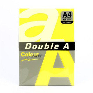 Colour Card Paper A4 120gsm. (50/Pack) Double A Color Card Paper A4 120gsm. (50 / Pack) Double A