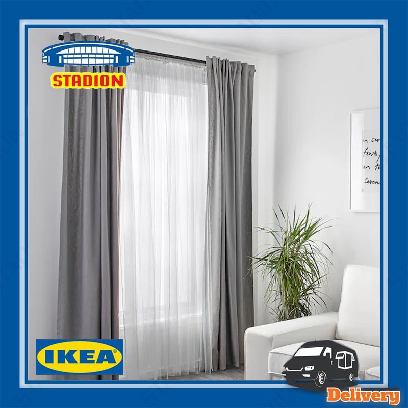 ม่านประตู มุ้งกันยุงแม่เหล็ก ผ้าม่านโปร่ง 280x250 ซม. LILL ลิล ให้แสงสว่างส่องผ่าน IKEA (อิเกีย)