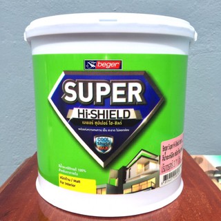 สีน้ำ สีทาภายใน Beger Super Hi-Shield ชนิดด้าน สำหรับทาภายใน ขนาด 3.785 ลิตร