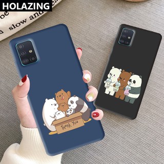 Samsung Galaxy A50 A30 A50S A30S A20S A10S Galaxy A51 A71 A01 A11  A30 A20 A70 A80 A70S Candy Color เคสโทรศัพท์ เคสซิลิโคน Phone Cases We Bare Bear Soft Silicone Cover