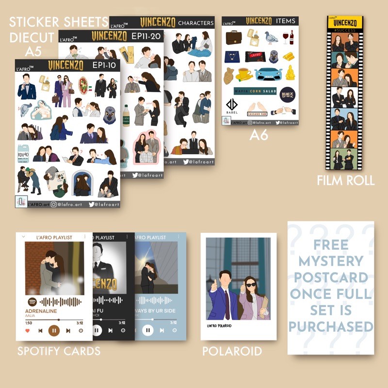 [FULL] Vincenzo Stickers Collection พร้อมส่ง