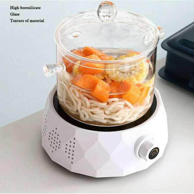 TATA หม้อ หม้อต้ม หม้อแก้ว หม้อสองหู หม้อแก้วพร้อมหูจับ ขนาด 15 cm 0459