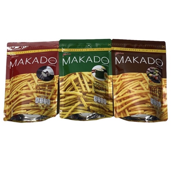 MAKADO Stick มากาโดะ สติ๊ก 60g กดเลือกรสชาติที่ต้องการ 1แพคใหญ่/บรรจุจำนวน 3 ซอง ราคาพิเศษ สินค้าพร้