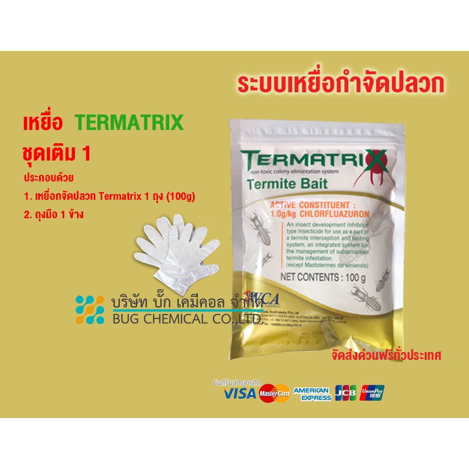 เหยื่อกำจัดปลวก TERMATRIX ชุดเติม 1 ถุง กำจัดปลวก เหยื่อปลวก อาหารปลวก ปลวก