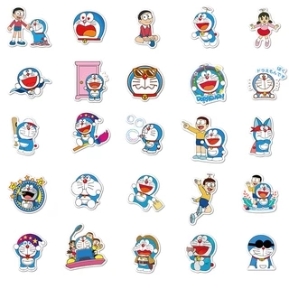 💥พร้อมส่ง💥Doraemon ドラえもん โดราเอมอน sticker สติกเกอร์กันน้ำรูปแบบที่แตกต่างกัน 50ชิ้น