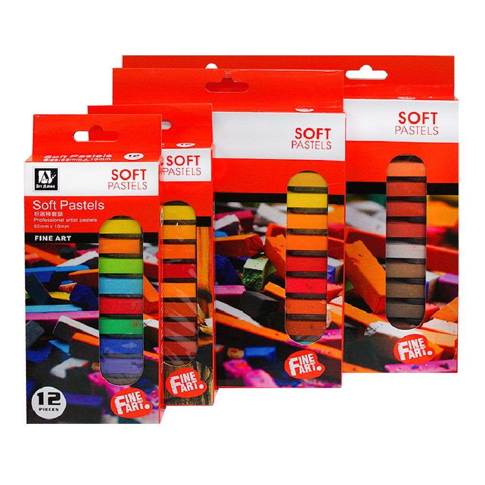 สีชอล์ค สีชอล์คพาสเทล Soft Pastels สีชอล์ก สีชอล์กแท่ง เกรดอาร์ทติส สีฝุ่น ART NATION 12 สี / 24 สี / 36 สี (1 กล่อง)