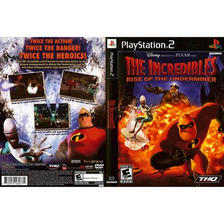 แผ่นเกมส์ PS2 (รับประกัน) Disney Pixar The Incredibles Rise of the Underminer