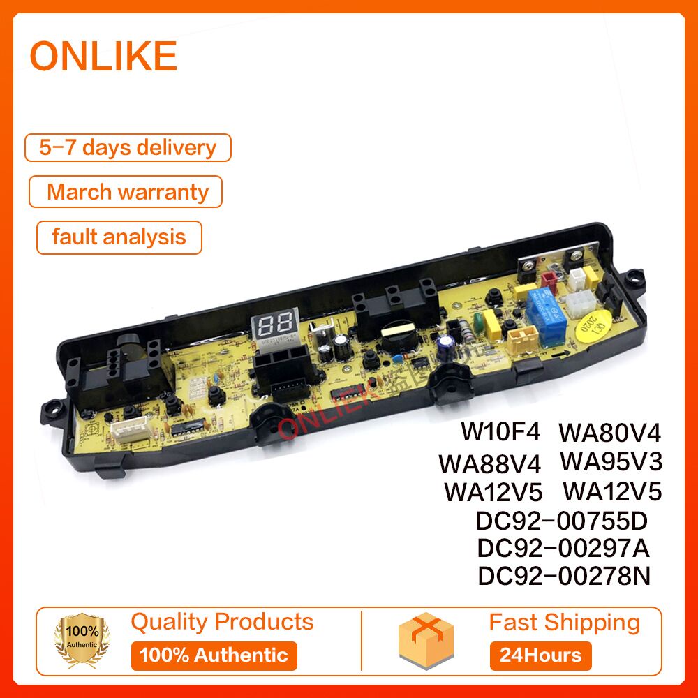 บอร์ดเครื่องซักผ้า WA10F4 WA80V4 WA88V4 WA95V3 WA12V5 WA95G9 SAMSUNG PCB DC92-00755D C 00297A DC92-0