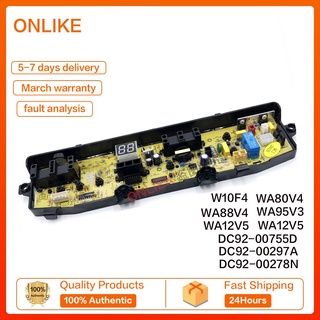บอร์ดเครื่องซักผ้า WA10F4 WA80V4 WA88V4 WA95V3 WA12V5 WA95G9 SAMSUNG PCB DC92-00755D C 00297A DC92-0027