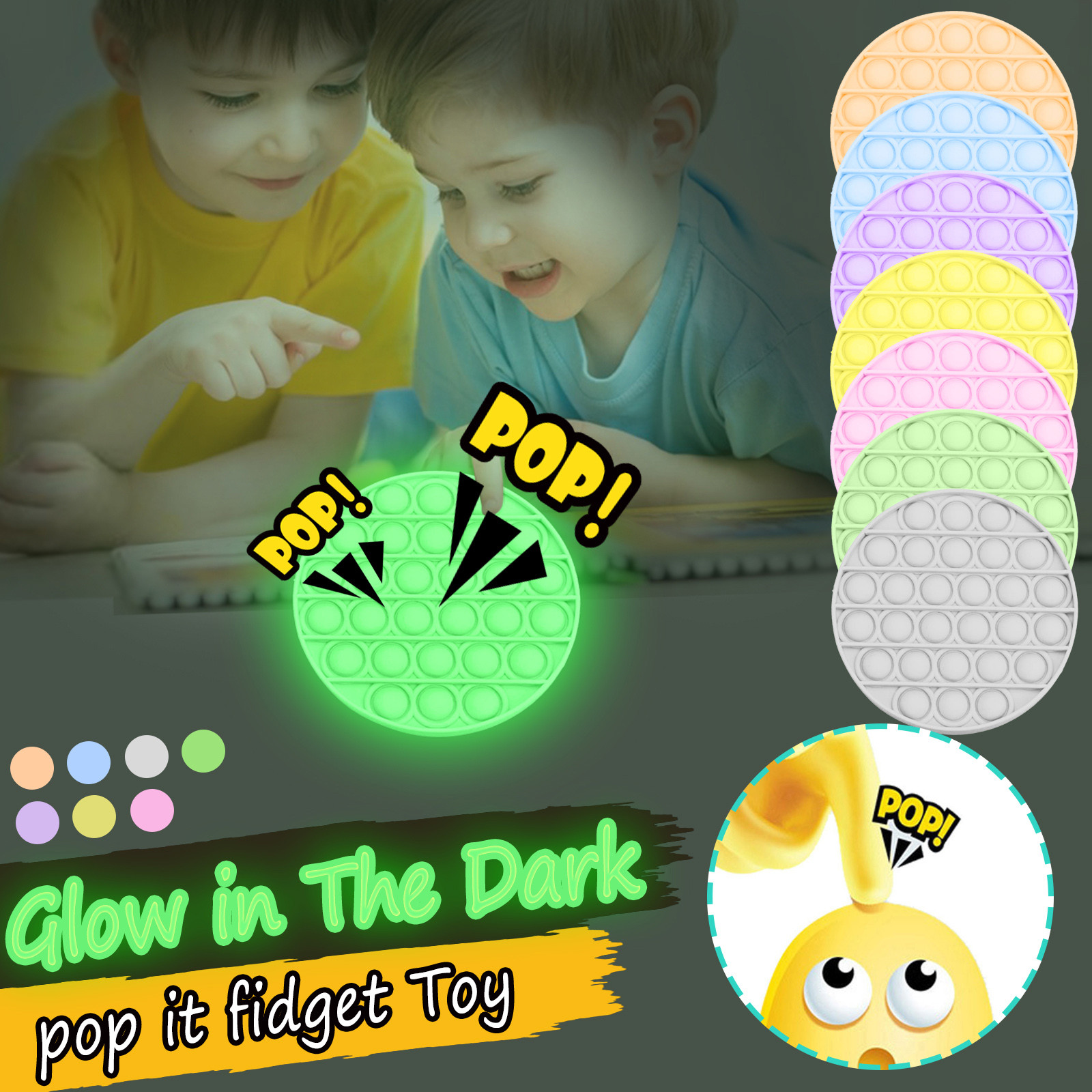 pop it fidget toy glow in the dark