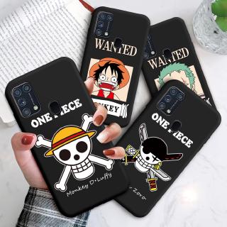 For Samsung Galaxy M51 M31 M21 M30S M30 M20 M10 เคสโทรศัพท์ อะนิเมะน่ารัก One-Piece Luffy Zoro สำหรับชายหญิง Softcase Original Soft ซิลิโคนเหลวเต็มรูปแบบเคสโทรศัพท์กันกระแทก