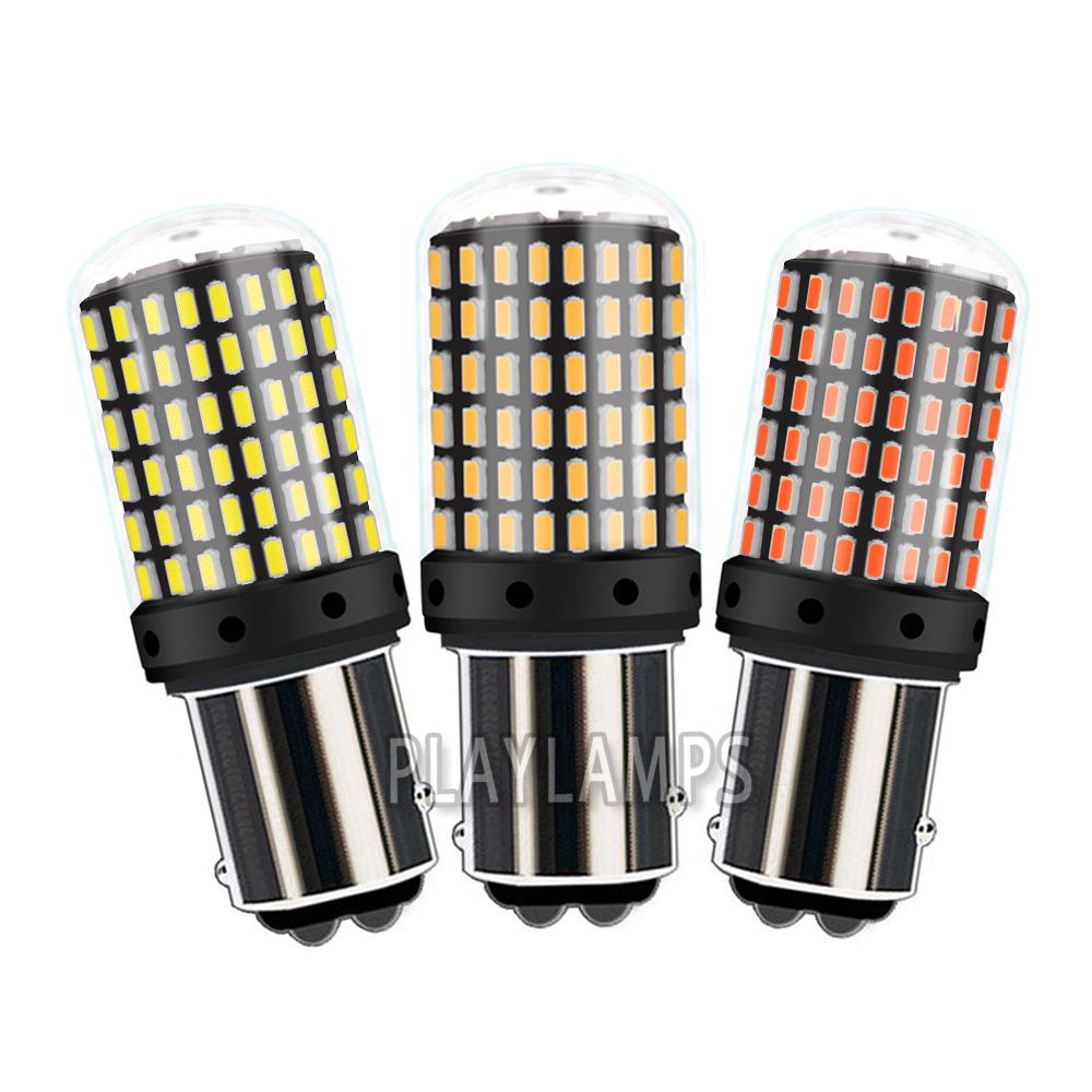 1157 bay 15 d p 21/5 w 1156 t 20 7440 ไฟสัญญาณเบรค 144 smd led ไม่มี hyper สําหรับติดรถยนต์ 2 ชิ้น