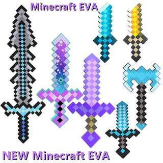 Minecraft โมเดลฟิกเกอร์โฟม Eva รูปเกม Pickaxe Hamaxe ประดับเพชร ของเล่นสําหรับเด็ก