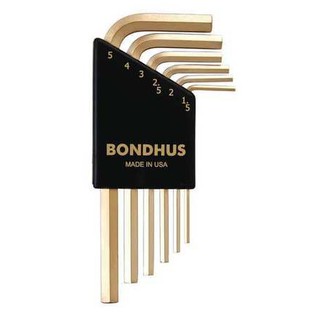 BONDHUS ชุดประแจหกเหลี่ยมตัวแอล แบบสั้น สีทอง รุ่น38246 (บอนดัส)