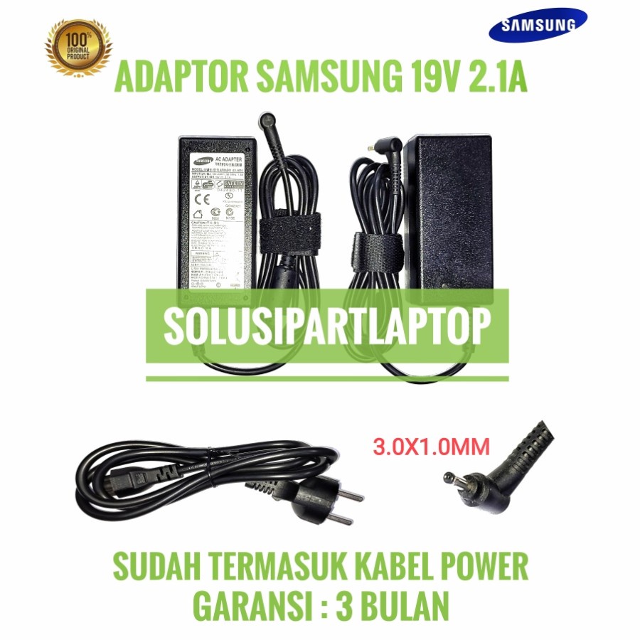 SAMSUNG NP900X4D NP900X3A NP900X4C NP915S3G NP530U3B 19V 2.1A 3.0x1.0MM คุณภาพต้นฉบับ ADAPTER