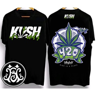 เสื้อยืดผู้ชาย Kush เสื้อยืด โอเวอร์ไซซ์ 55-110 กก. สําหรับผู้หญิง ผู้ชาย S-5XL