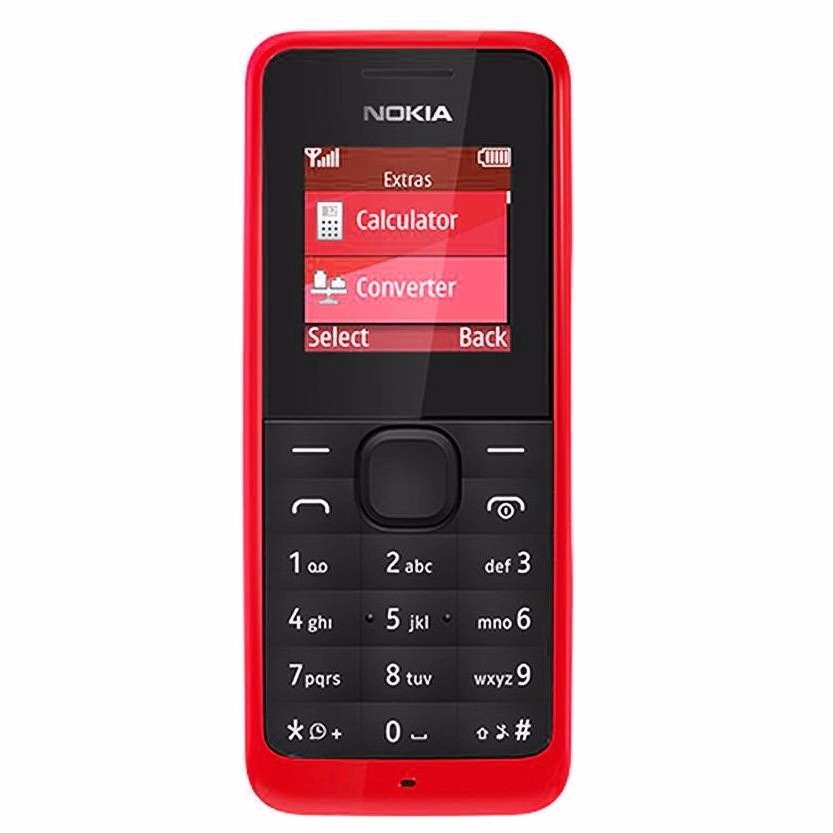 โทรศัพท์มือถือโนเกีย ปุ่มกด NOKIA  105 (สีแดง)  3G/4G รุ่นใหม่ 2020