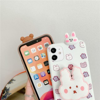 เคสโทรศัพท์มือถือลายการ์ตูนหมีสําหรับ Oppo A54 A94 A15 A15S A93 A73 A53 A35 Reno5 Reno4 Pro F Papa