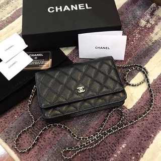 กระเป๋าสะพาย ชาแนล WOC Black Caviar งานดีสุดนะคะ รับประกันความสวยเป๊ะปัง รุ่นนี้แม่ค้ามีของแท้ มั่นใจว่างานเหมือนเทียบ