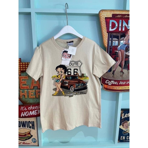 🚀พร้อมส่ง🚀 เสื้อยืด zara betty boop